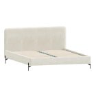 bézs kárpitozott franciaágy 213 * 146 cm (matrac mérete 140*200 cm) ágytámla magassága: 83 cm