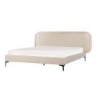 Világosbézs franciaágy méretek: magasság: 98 cm szélesség: 208 cm hossz: 212 cm lábak magassága: 15 cm fejtámla: 208 x 60 cm fekvőfelület: 160 x 200 cm matrac besüllyedési mélysége az ágykeretbe: 3 cm