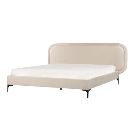 Világosbézs franciaágy méretek: magasság: 98 cm szélesség: 208 cm hossz: 212 cm lábak magassága: 15 cm fejtámla: 208 x 60 cm fekvőfelület: 160 x 200 cm matrac besüllyedési mélysége az ágykeretbe: 3 cm