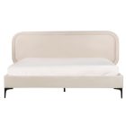 Világosbézs franciaágy méretek: magasság: 98 cm szélesség: 208 cm hossz: 212 cm lábak magassága: 15 cm fejtámla: 208 x 60 cm fekvőfelület: 160 x 200 cm matrac besüllyedési mélysége az ágykeretbe: 3 cm