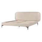 Világosbézs franciaágy méretek: magasság: 98 cm szélesség: 208 cm hossz: 212 cm lábak magassága: 15 cm fejtámla: 208 x 60 cm fekvőfelület: 160 x 200 cm matrac besüllyedési mélysége az ágykeretbe: 3 cm