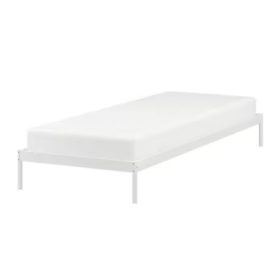 Modern hófehér porfestett acél ágykeret. Matrac méret: 90x200-as. Méretei: Magasság: 27 cm Hosszúság: 207 cm Szélesség: 96 cm