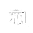 Elegáns márvány hatású kerek étkezőasztal fekete lábakkal. Méretei: magasság: 75 cm átmérő: 110 cm
