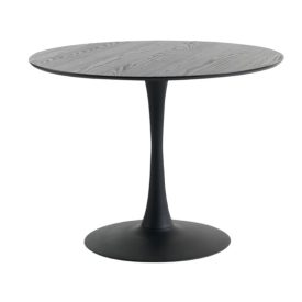 fekete kerek étkezőasztal átmérő: 100 cm magasság: 75 cm