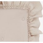 fodros, bézs poliészter ágytakaró 220*240 cm