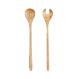 Egy pár mangófa salátakiszedő.  Hosszuk 26 cm. Legszélesebb pontjukon 5,5 cm szélesek.