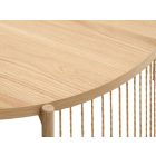 Kerek dohányzóasztal tölgy színben anyag: dekor furnér és acél Átmérő: 70 cm, Magasság: 41 cm súly: 15 kg 