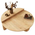 Tölgy dohányzóasztal szett Magasság: 30 cm, Szélesség: 60 cm, Hosszúság: 90 cm Kisebb asztal méretei: 350 x 850 x 300 mm