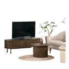 Sötét tölgy dohányzóasztal Átmérő: 67 cm, Magasság: 42 cm