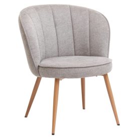 Modern világosszürke szövet fotel tölgyfa lábakkal. szélessége: 66 cm magassága: 81 cm mélysége: 68 cm ülésmagasság: 46 cm