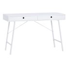 fehér írósztal. szélesség: 48 cm hosszúság: 120 cm magasság: 76 cm