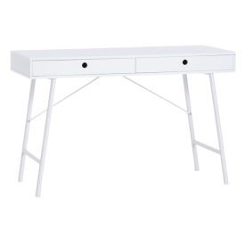 fehér írósztal. szélesség: 48 cm hosszúság: 120 cm magasság: 76 cm