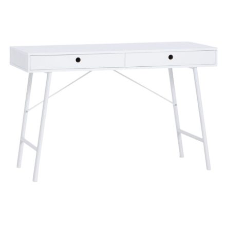 fehér írósztal. szélesség: 48 cm hosszúság: 120 cm magasság: 76 cm