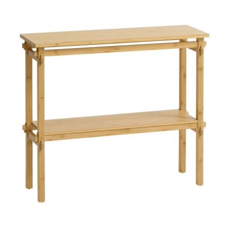 Keleties, sikkes 1 polcos bambusz konzolasztalka. Méretei: Szélesség: 88 cm Magasság: 75 cm Mélység: 30 cm