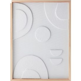 Modern fehér geometriai mintázatú falikép. Mérete: 30x40 cm