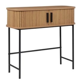 Világos fenyő konzolasztal vas lábakkal Magasság: 70 cm Szélesség: 80 cm Mélység: 30 cm Lábak magassága: 50 cm