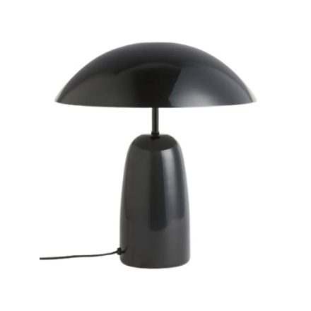 Modern fekete színű lakozott fém asztali lámpa. Méretei: Magasság: 37 cm Átmérő: 37 cm