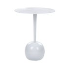 fehér fém dohányzóasztal magasság: 49 cm szélesség: 40 cm hossz: 40 cm lábak magassága: 31 cm