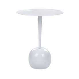 fehér fém dohányzóasztal magasság: 49 cm szélesség: 40 cm hossz: 40 cm lábak magassága: 31 cm