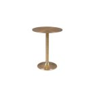 Stílusos kerek arany színű lerakóasztal.