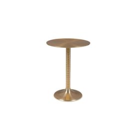 Stílusos kerek arany színű lerakóasztal.