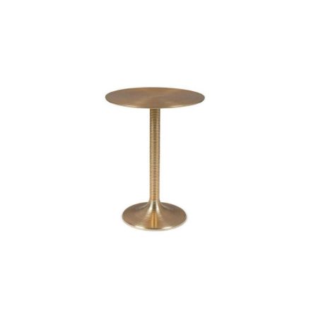 Stílusos kerek arany színű lerakóasztal.