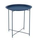 Praktikus tálca-asztal, sötétszürke-bézs, fém. Méretei: Átmérő: 45cm Magasság: 53 cm