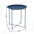 Praktikus tálca-asztal, sötétszürke-bézs, fém. Méretei: Átmérő: 45cm Magasság: 53 cm