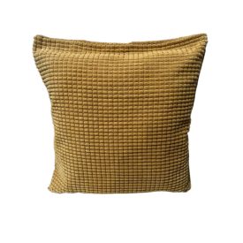 Sárga rácsos felüóletű díszpárna márete: 50*50 cm