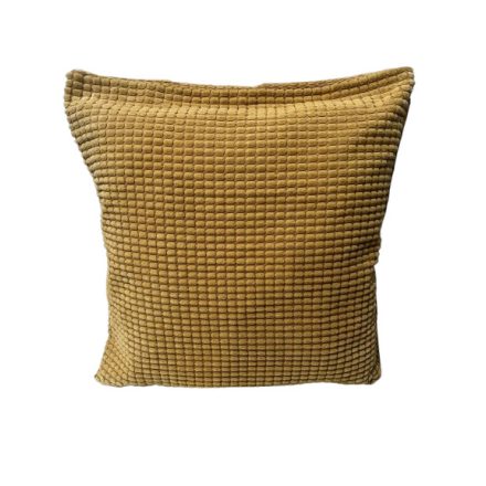 Sárga rácsos felüóletű díszpárna márete: 50*50 cm