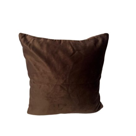 Barna bársony díszpárna mérete: 40*40 cm