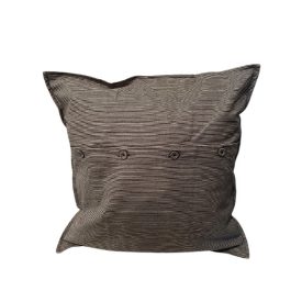 Szürke finom csíkos díszpárna gombokkal mérete: 50*50 cm