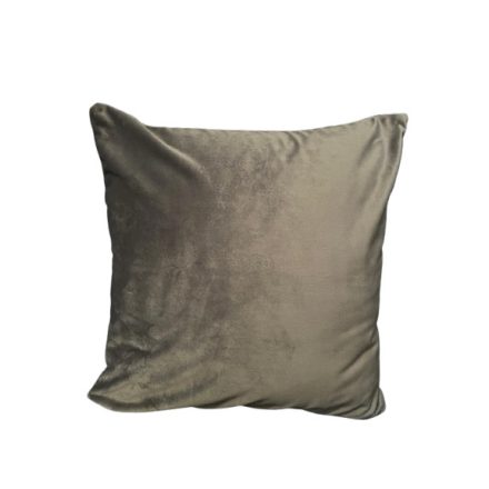 Szürke bársony díszpárna mérete: 40*40 cm