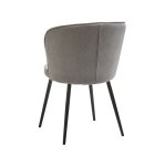 Modern, légies étkező szék. Világosszürke kárpittal bevonva, fekete fa lábakkal, lekerekített formavilággal. Méretei: Szélesség: 58 cm Magasság: 82 cm Mélység: 60 cm