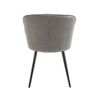 Modern, légies étkező szék. Világosszürke kárpittal bevonva, fekete fa lábakkal, lekerekített formavilággal. Méretei: Szélesség: 58 cm Magasság: 82 cm Mélység: 60 cm