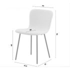 Étkezőszék, bézs színű szövethuzattal és fekete fém lábakkal.  Méretei: Szélesség: 44 cm Magasság: 79 cm Mélység: 51cm