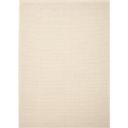 Modern, síkszövött natúr színű, világoszöld csíkokkal díszített szőnyeg.  Mérete: 155x220 cm